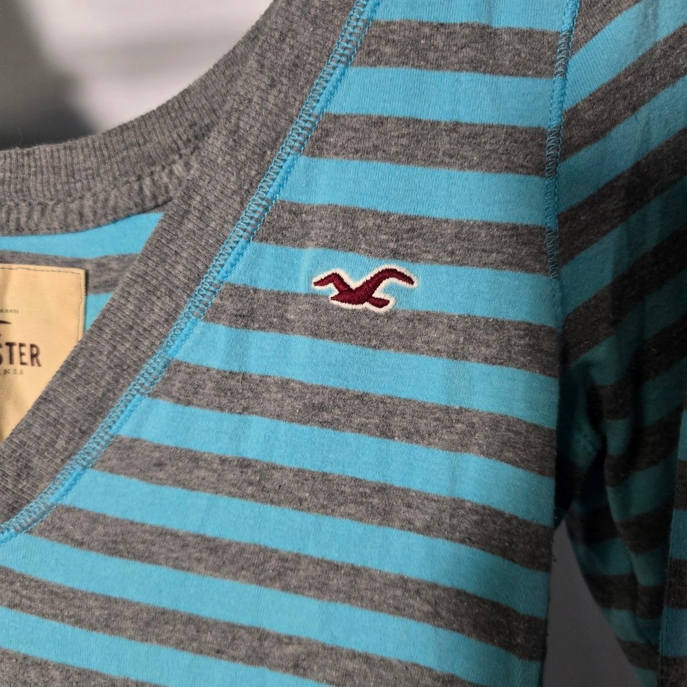 Y2k Hollister Womens 3/4 Sleeve Striped shirt layer Size M layer bella swan - Picture 2 of 7